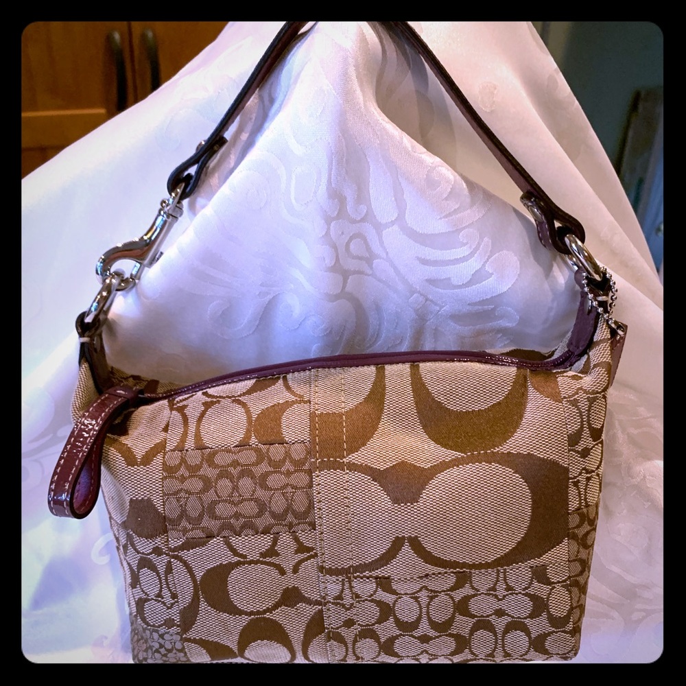 Coach multi-print monograph canvas bag